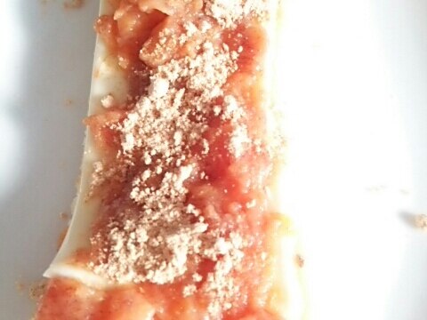柿ジャムとスライスチーズときな粉のトースト